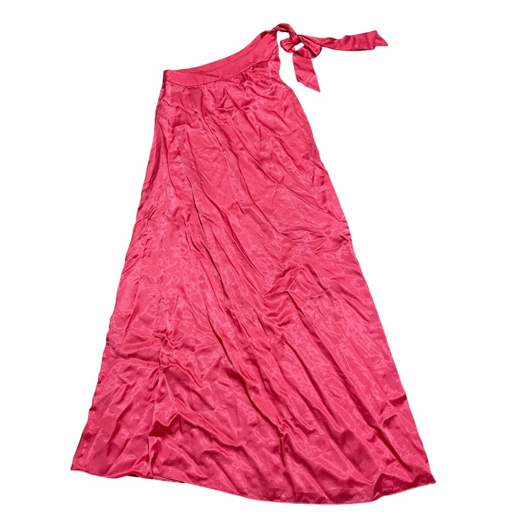 BHLDN Free‎ People Woman's XS Coral Pink Lanna Maxi One Shoulder Tie Party Dress